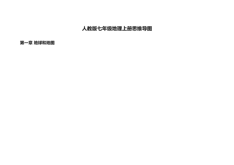 人教版七年级地理上册思维导图_第1页