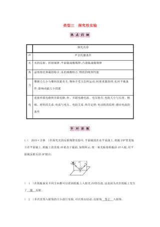 中考物理总复习 专题三 实验题 类型三 探究性实验试卷