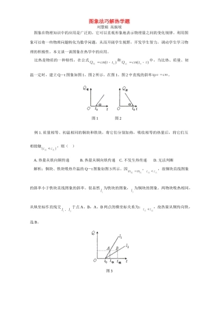 图象法巧解热学题 学法指导 不分版本试卷