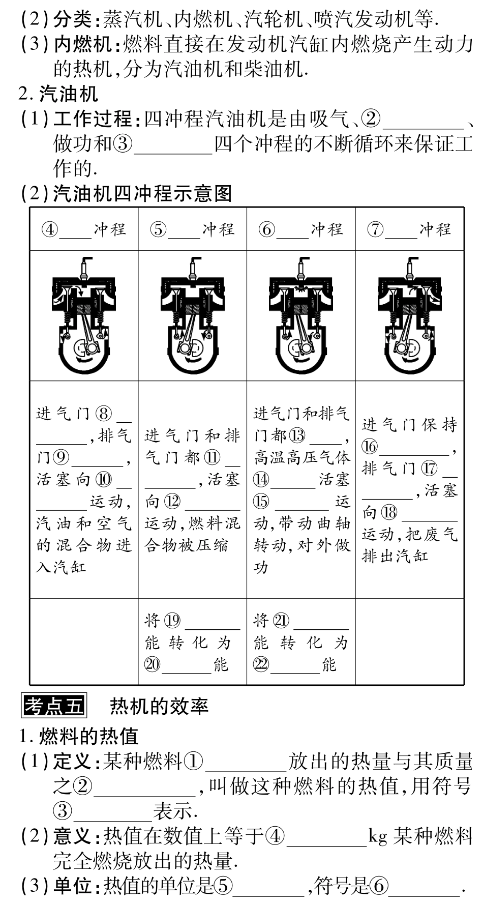 中考物理总复习 第十二章 内能 内能的利用中考考点清单(pdf)(新版)新人教版试卷_第3页