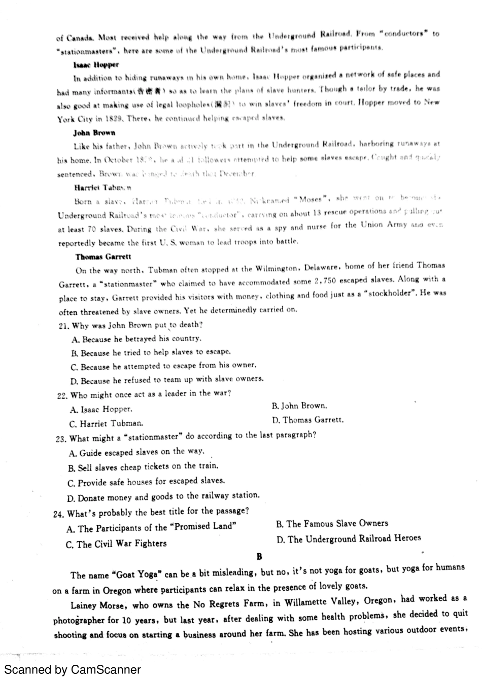 安徽省淮北市高三英语第六次大周考试卷(PDF)试卷_第3页