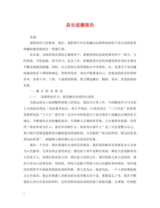 县长述廉报告 