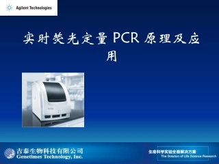 实时荧光定量PCR原理及应用