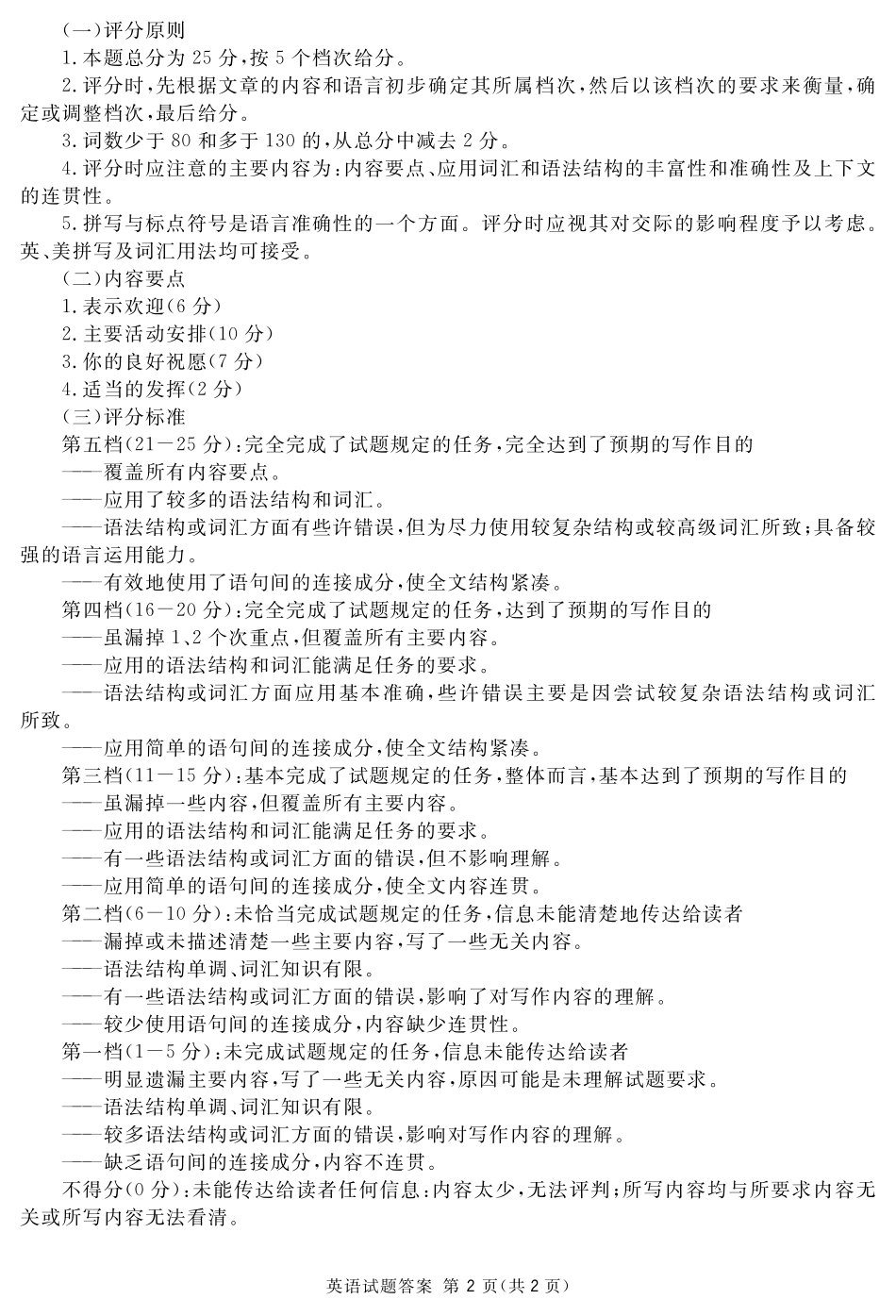 四川省眉山市高三英语第三次诊断性考试试卷(PDF)答案 四川省眉山市届高三英语第三次诊断性考试试卷(PDF) 四川省眉山市届高三英语第三次诊断性考试试卷(PDF)_第2页