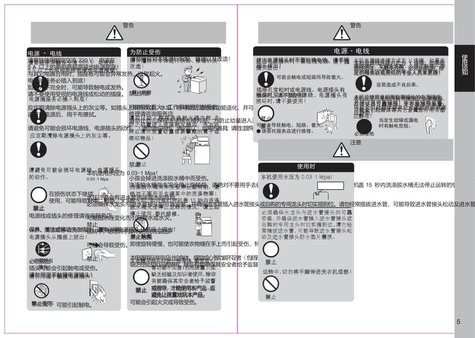 使用说明书-松下洗衣机_第3页