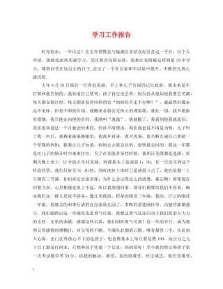 学习工作报告 