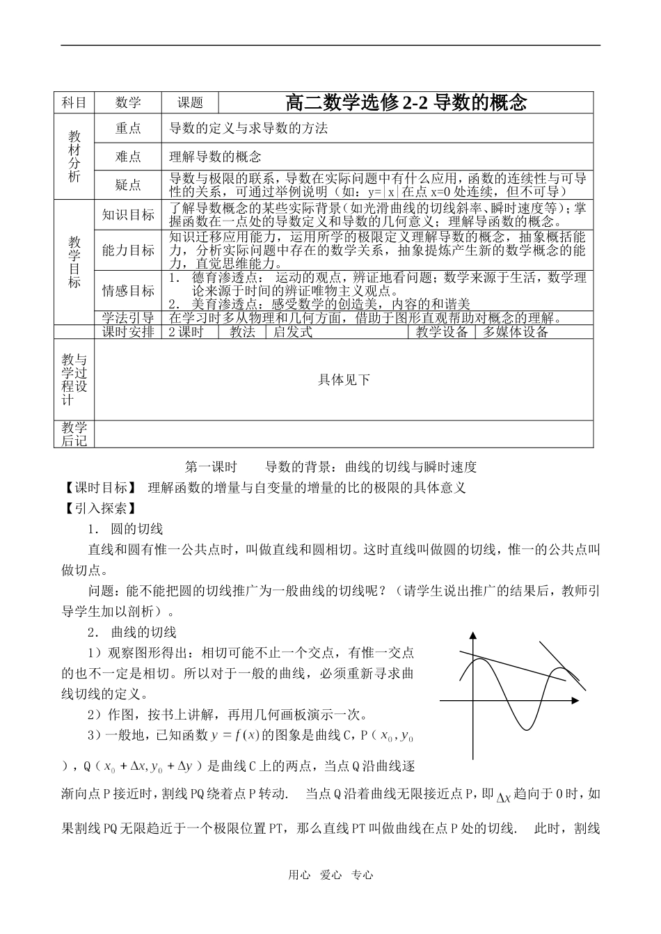 高二数学 导数的概念选修2-2_第1页