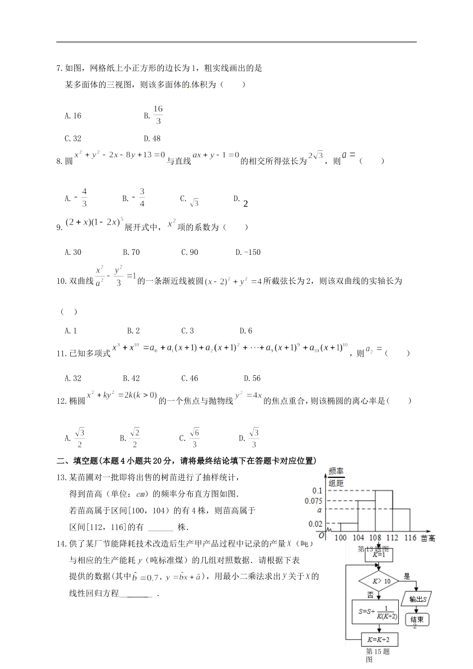 湖北省宜昌市长阳县高二数学3月月考试题 理-人教版高二全册数学试题_第2页
