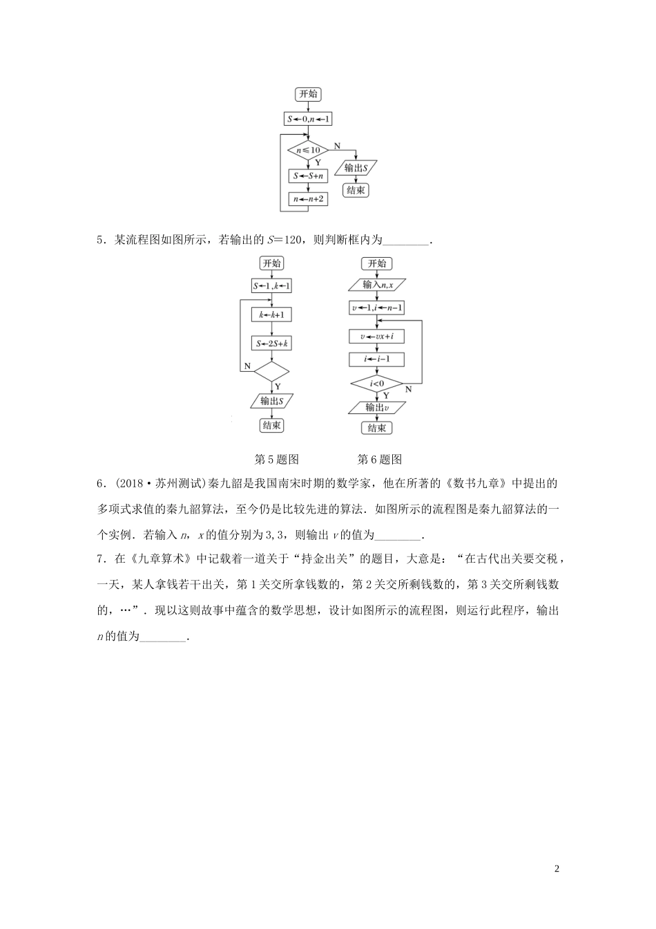 （江苏专用）高考数学一轮复习 加练半小时 专题10 算法、统计与概率 第83练 算法 理（含解析）-人教版高三全册数学试题_第2页