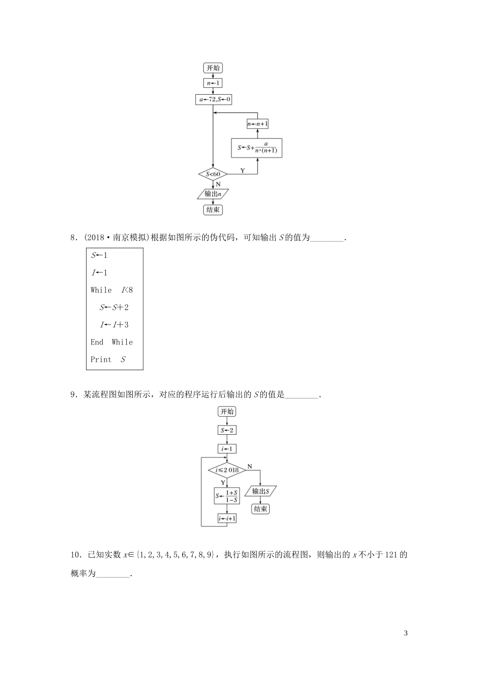 （江苏专用）高考数学一轮复习 加练半小时 专题10 算法、统计与概率 第83练 算法 理（含解析）-人教版高三全册数学试题_第3页