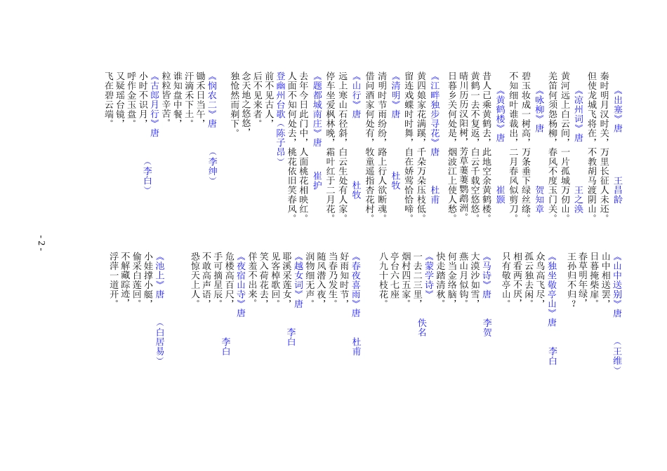 唐诗三百首(全集)_第2页