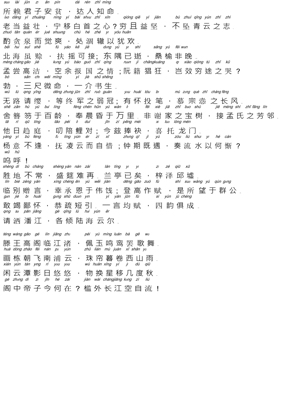滕王阁序注音_第2页