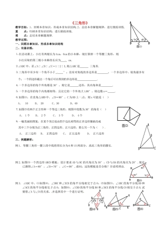 九年级数学(三角形)复习试卷