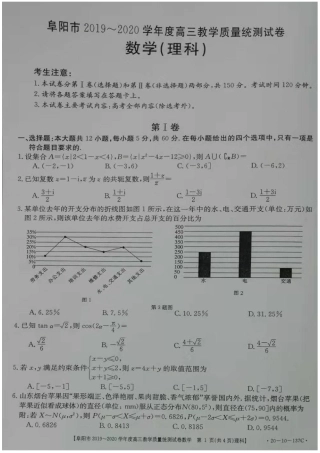 安徽省阜阳市高三数学上学期期末教学质量统测试卷 理(PDF) 安徽省阜阳市高三数学上学期期末教学质量统测试卷 理(PDF) 安徽省阜阳市高三数学上学期期末教学质量统测试卷 理(PDF)