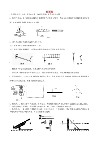 中考物理专题复习 作图题试卷