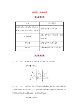 中考物理总复习 专题一 填空题 类型四 光学作图试卷