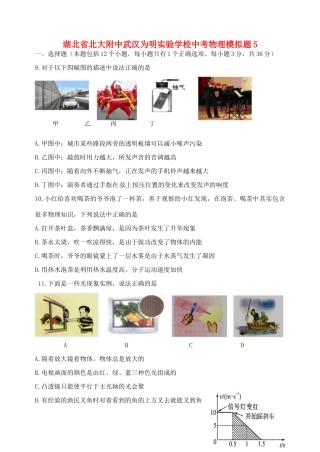 中考物理模拟题5试卷