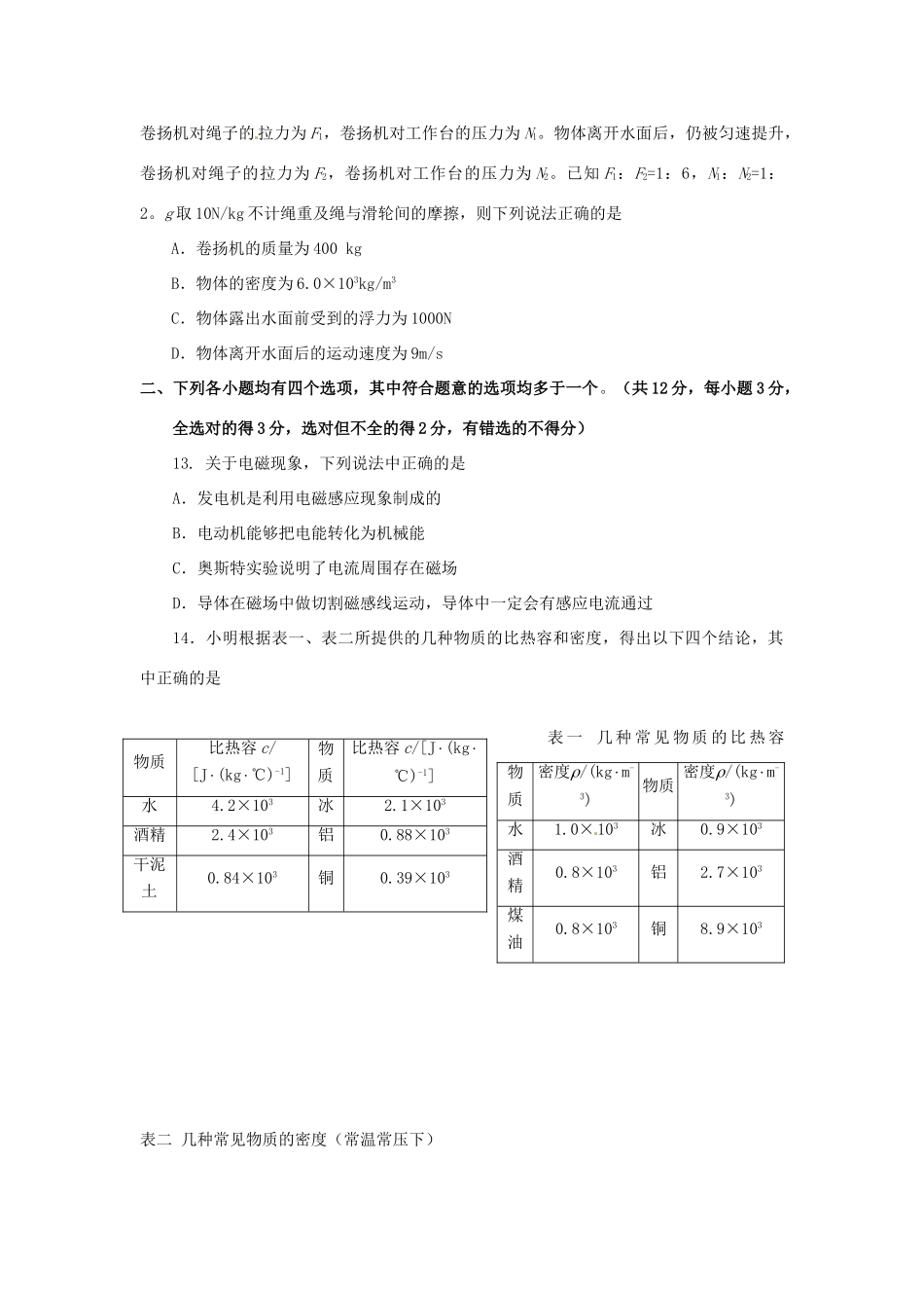 北京市海淀区中考物理一模试题_第3页