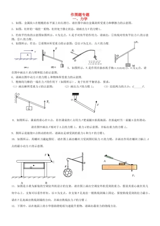 中考物理复习第二轮 作图题专题训练 人教新课标版试卷