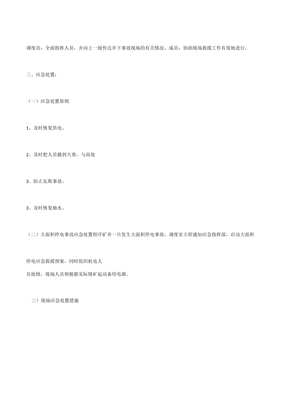 大面积停电现场处置方案_第3页