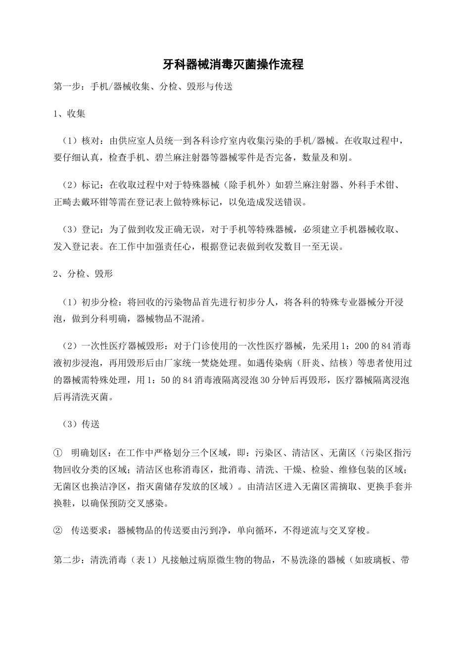 牙科器械消毒灭菌操作流程_第2页