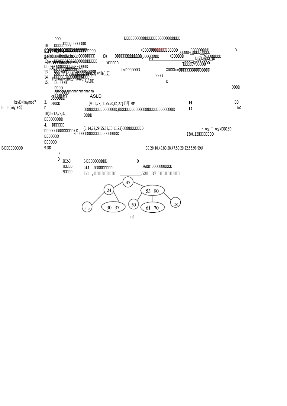 数据结构查找习题及答案_第3页