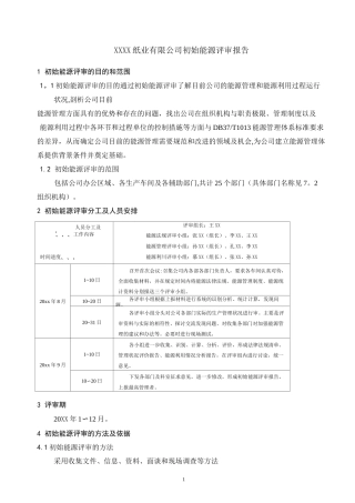 初始能源评价报告-示例汇总
