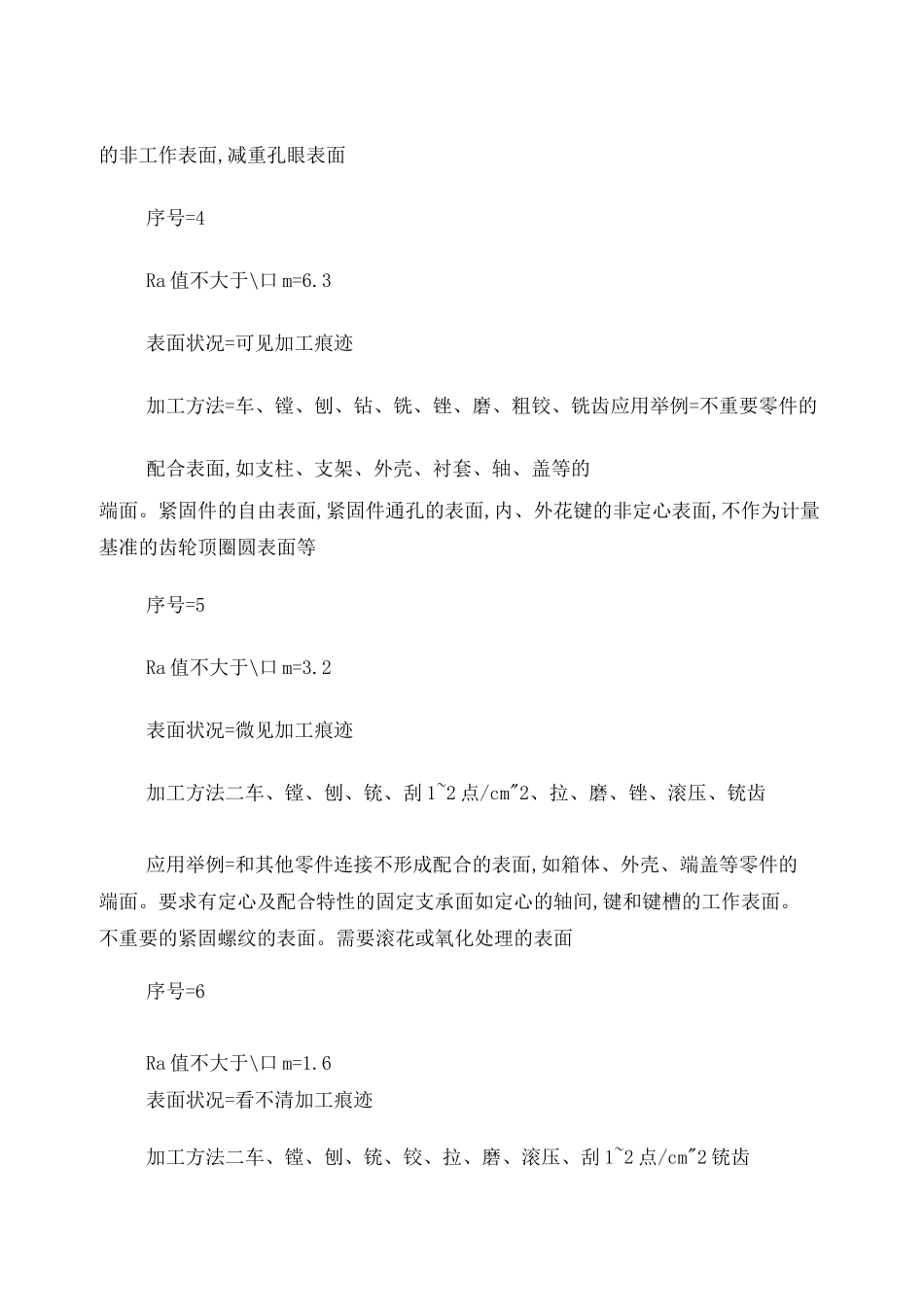 表面粗糙度与加工方法_第2页