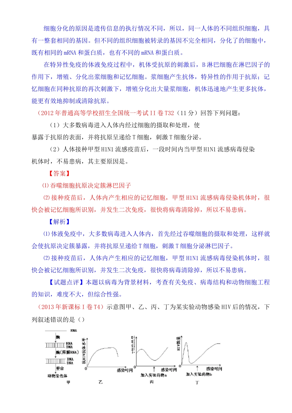 免疫调节2010-2017高考题整理_第2页