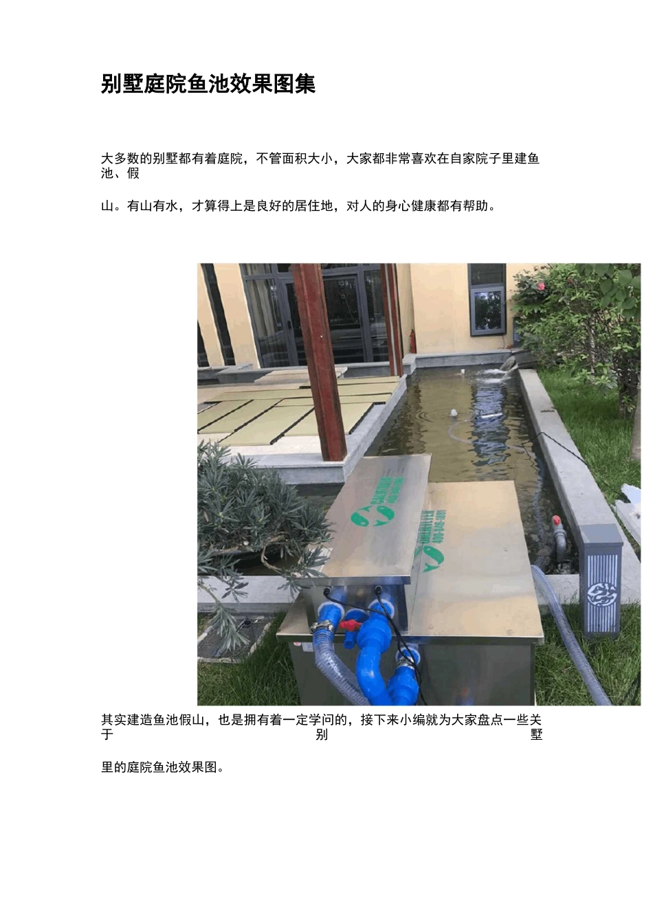 别墅庭院鱼池效果图集_第1页