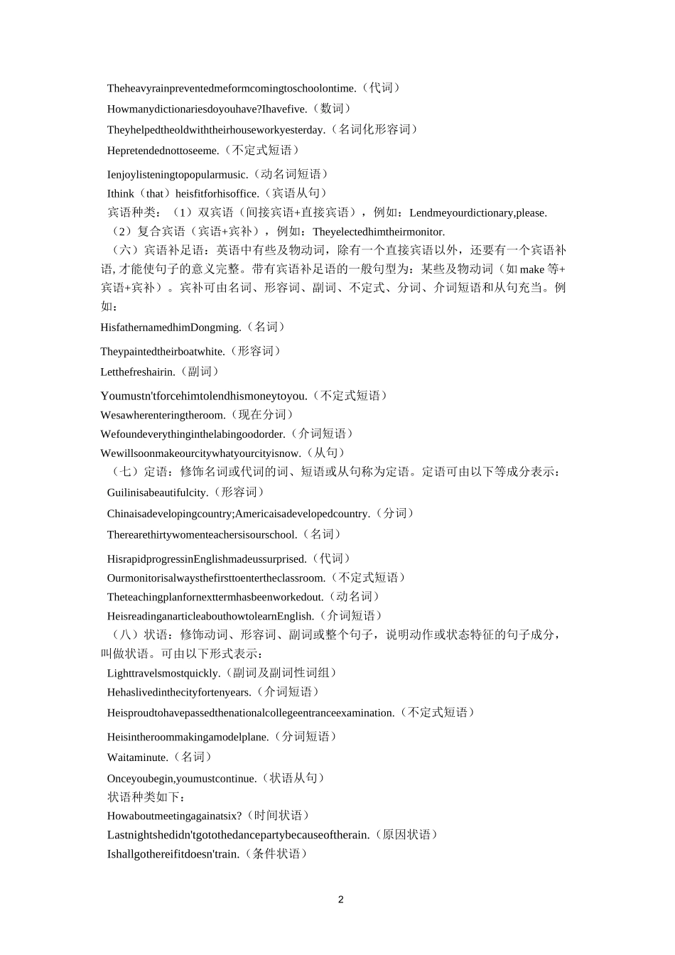 英语划分句子成分知识点总结_第2页