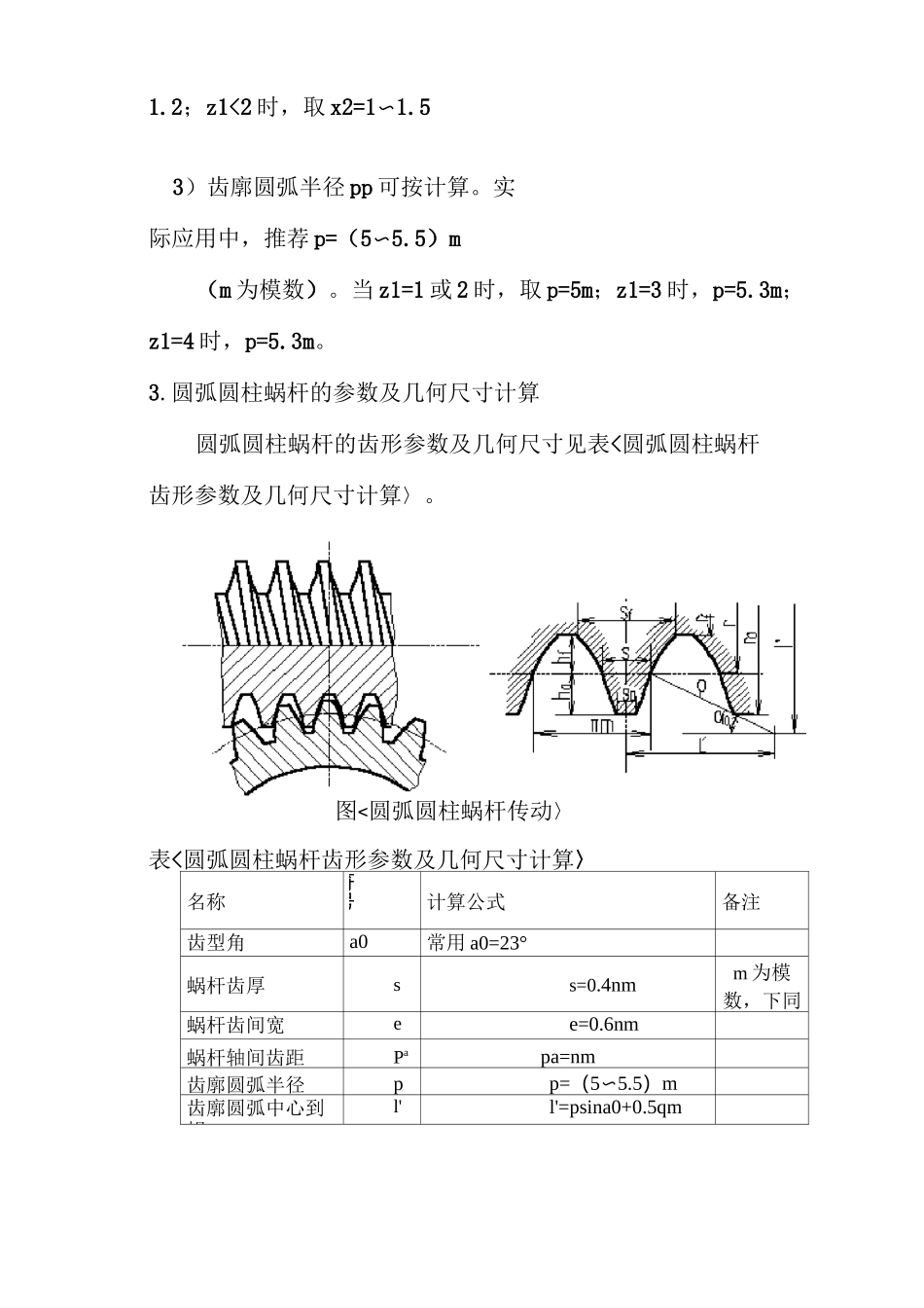 圆弧圆柱蜗杆传动设计计算_第2页