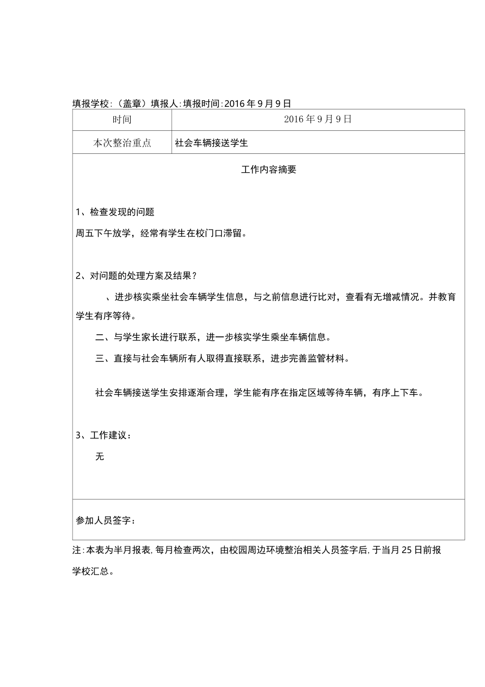 校园周边环境治理工作记录_第1页