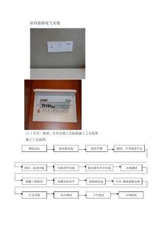 室内装修电气安装工艺