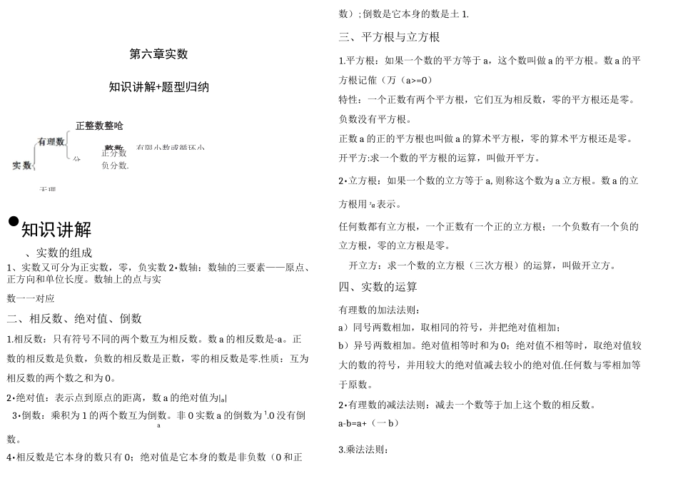 (完整版)实数_知识点+题型归纳_第1页