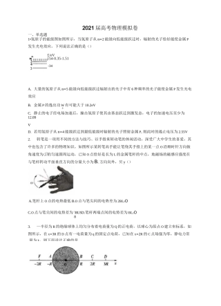 2021届高考物理模拟卷(广东地区专用)