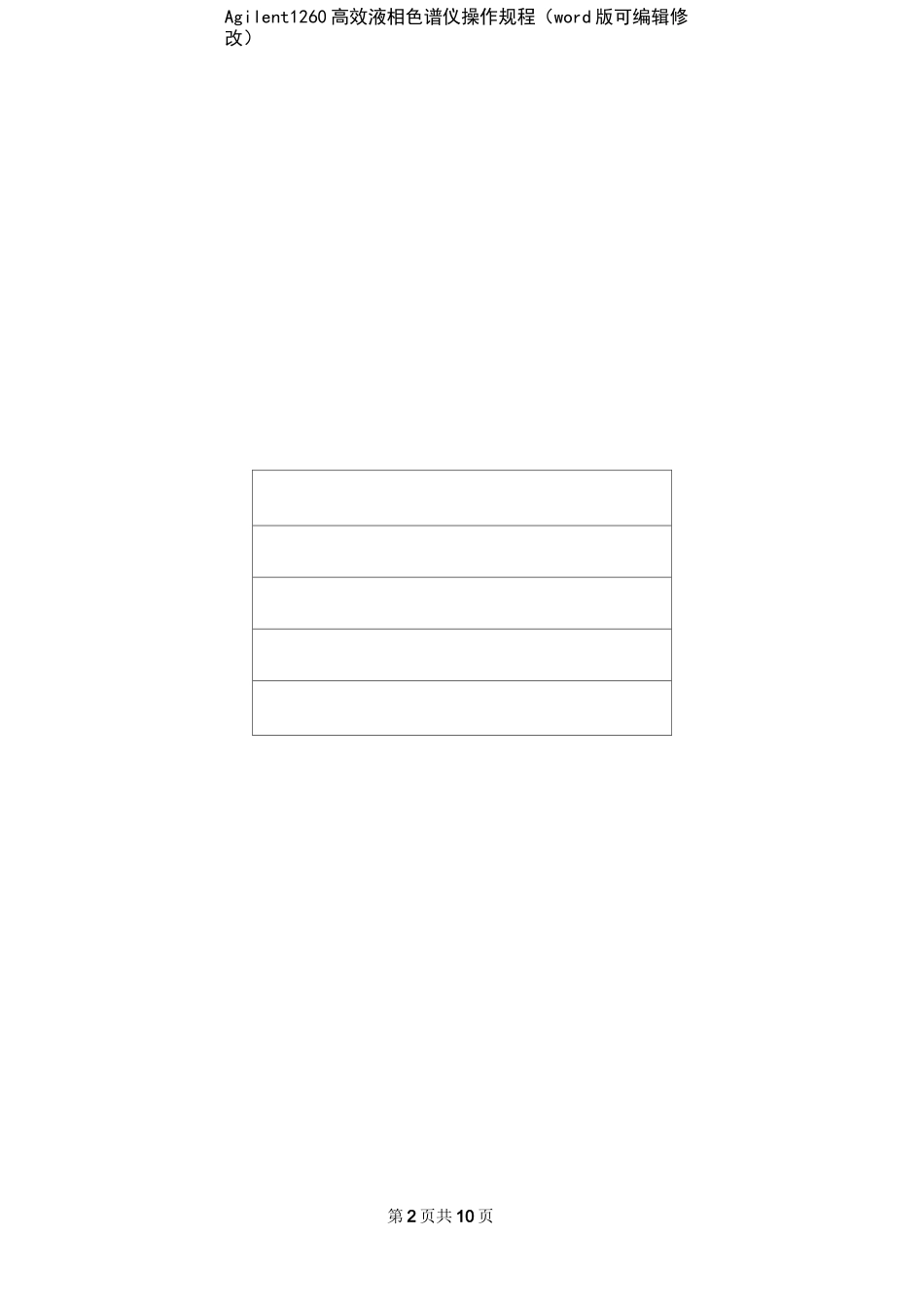 Agilent1260高效液相色谱仪操作规程(2021年整理)_第2页