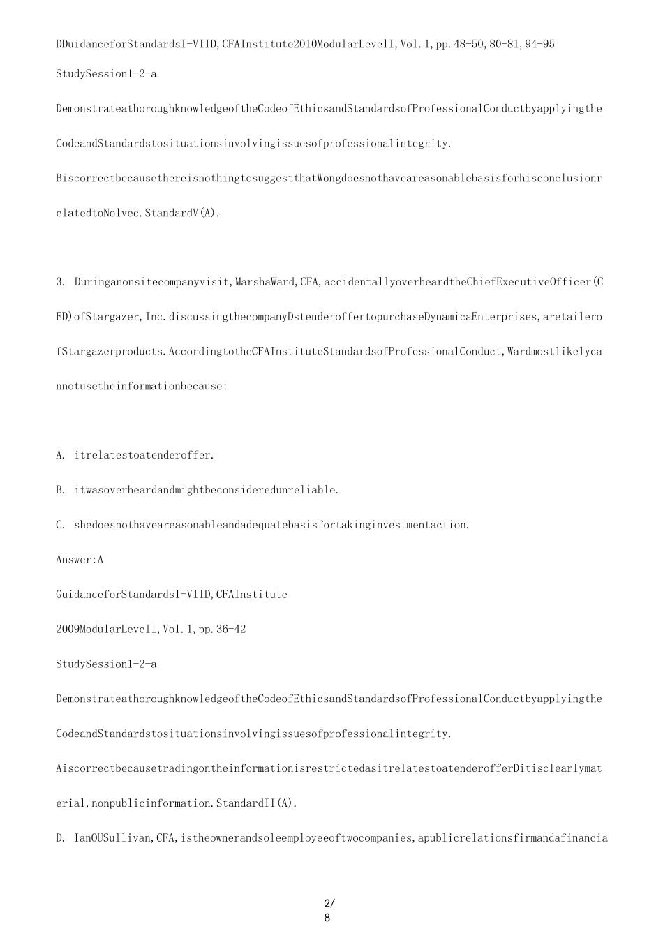 CFA一级Mock试题_第2页
