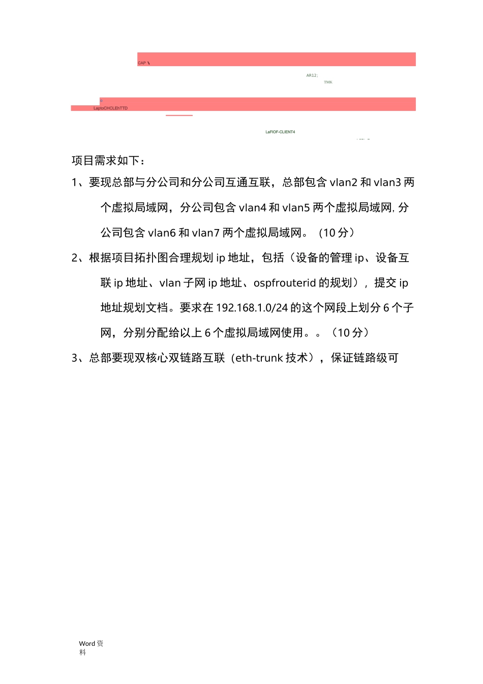 eNSP模拟器的仿真项目综合实验-含配置文档_第2页