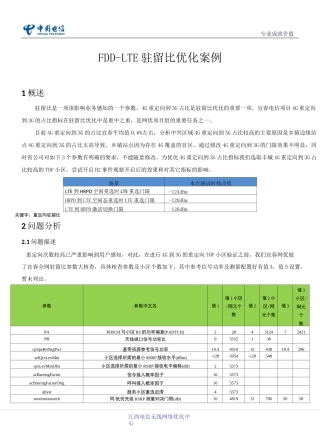 FDD-LTE驻留比优化案例