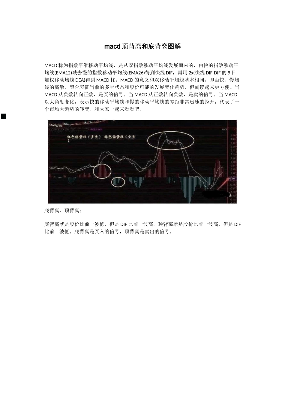macd顶背离和底背离图解_第1页