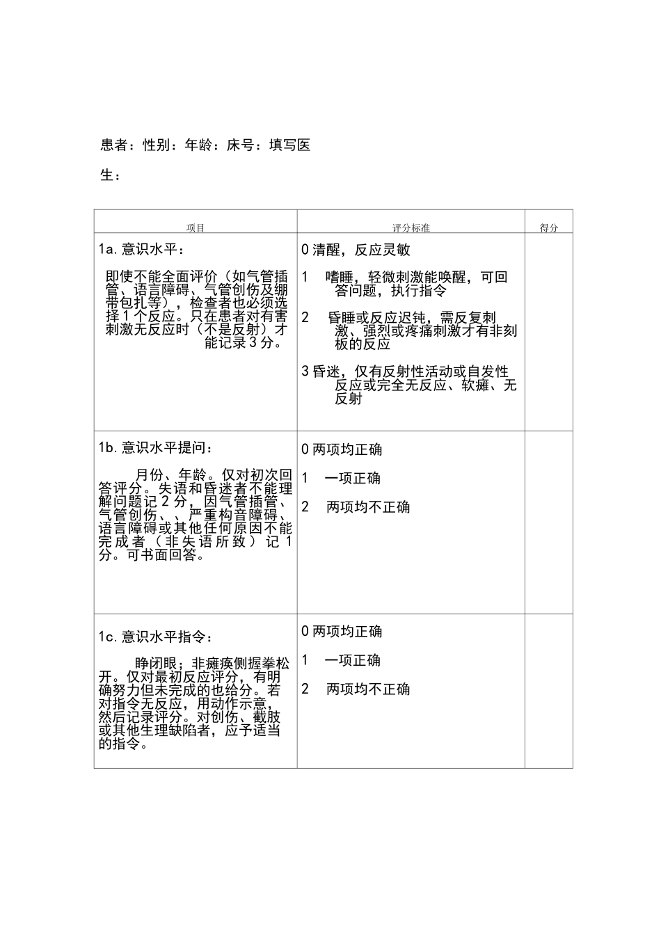 NIHSS评分量表_第1页
