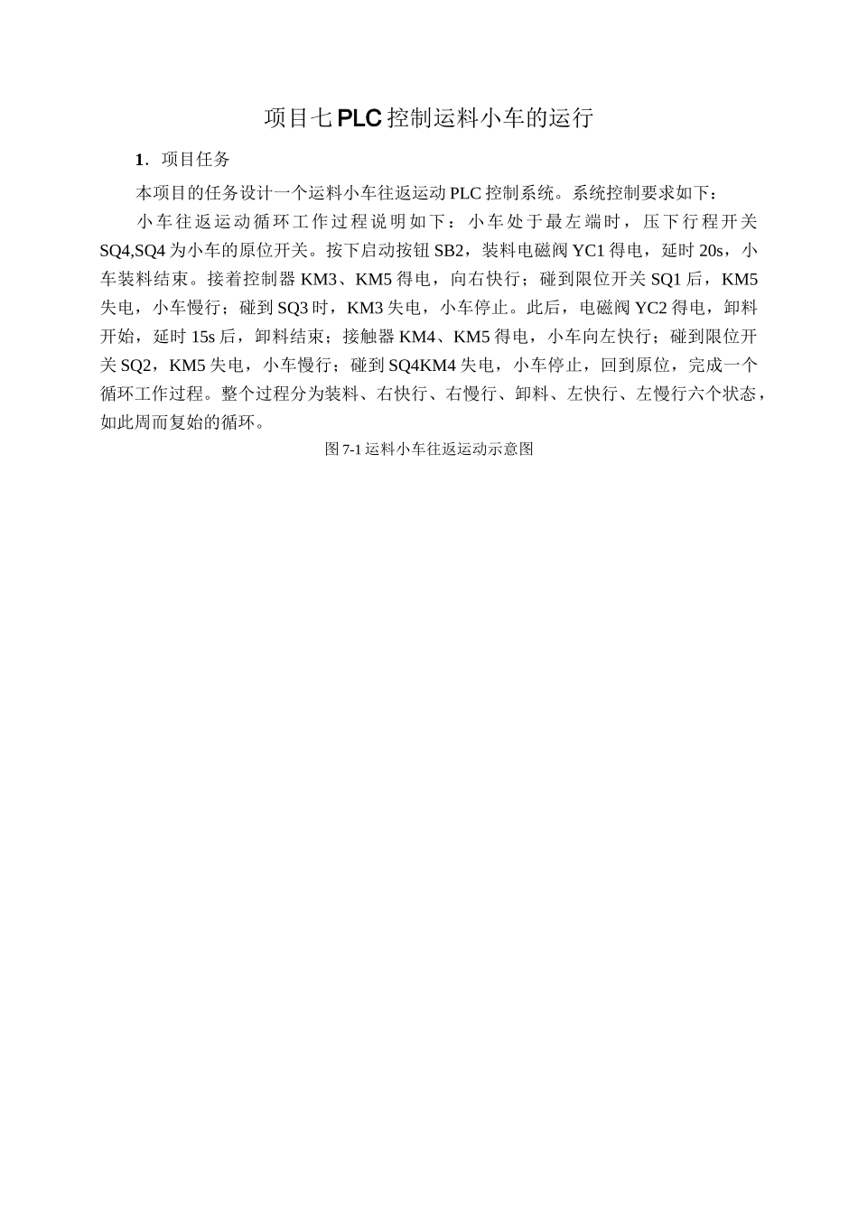 PLC控制运料小车_第1页