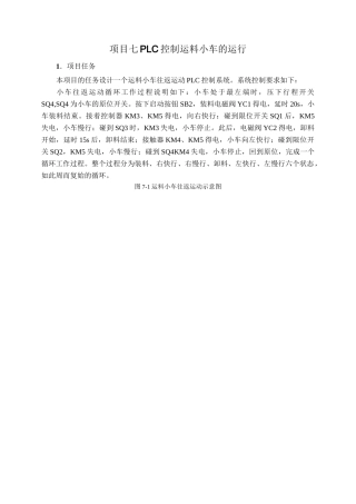 PLC控制运料小车