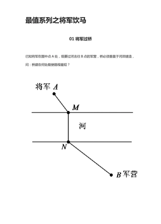 [全]最值系列之将军饮马