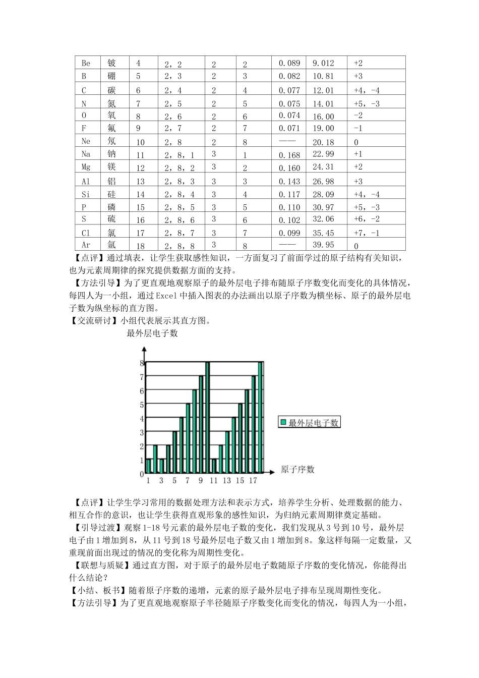 《元素周期律和元素周期表》教案(1)_第3页
