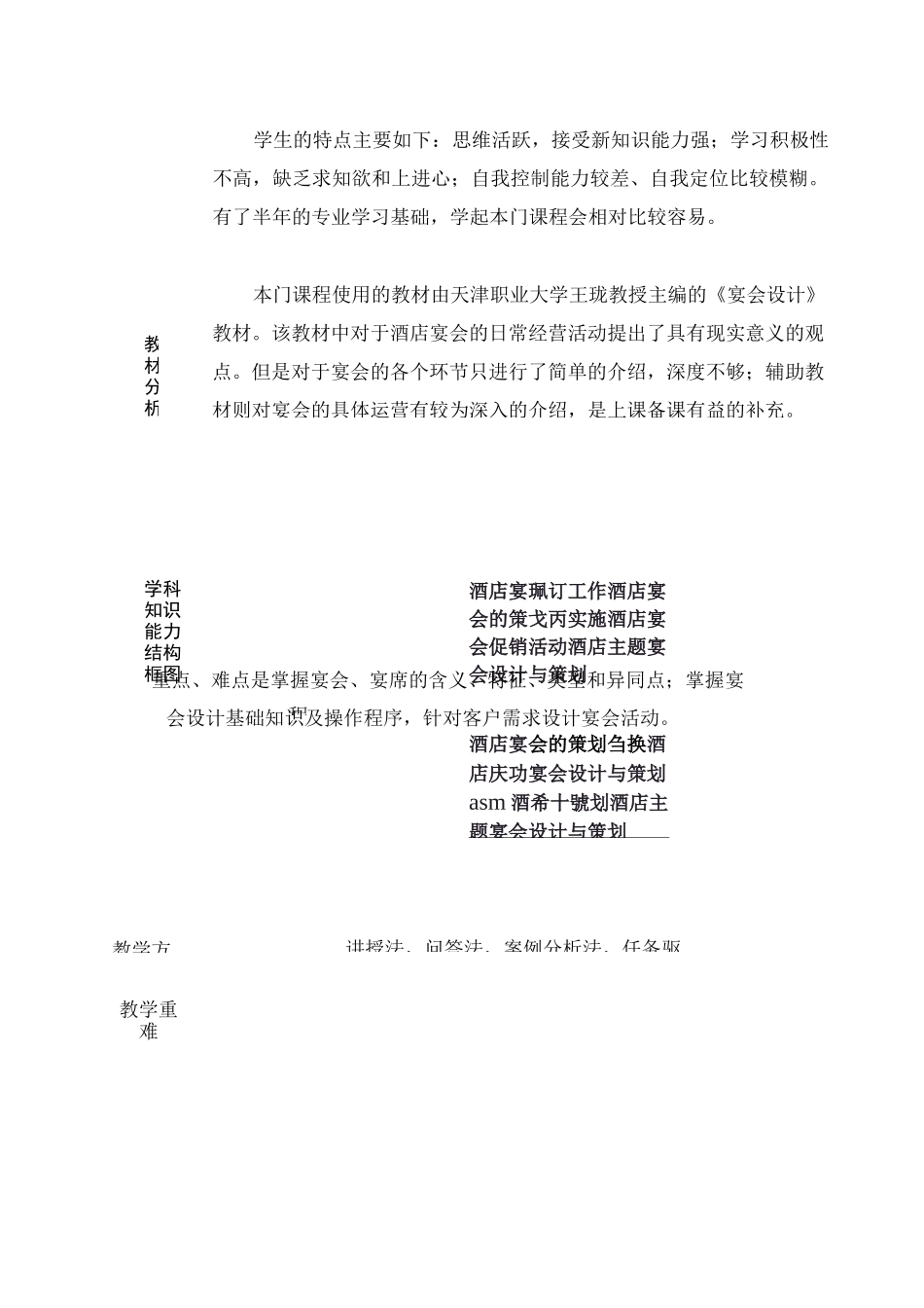 《宴会与菜单设计》课程设计及教案_第3页
