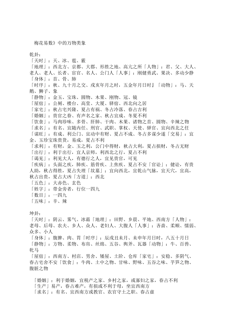 《梅花易数》中的万物类象_第1页