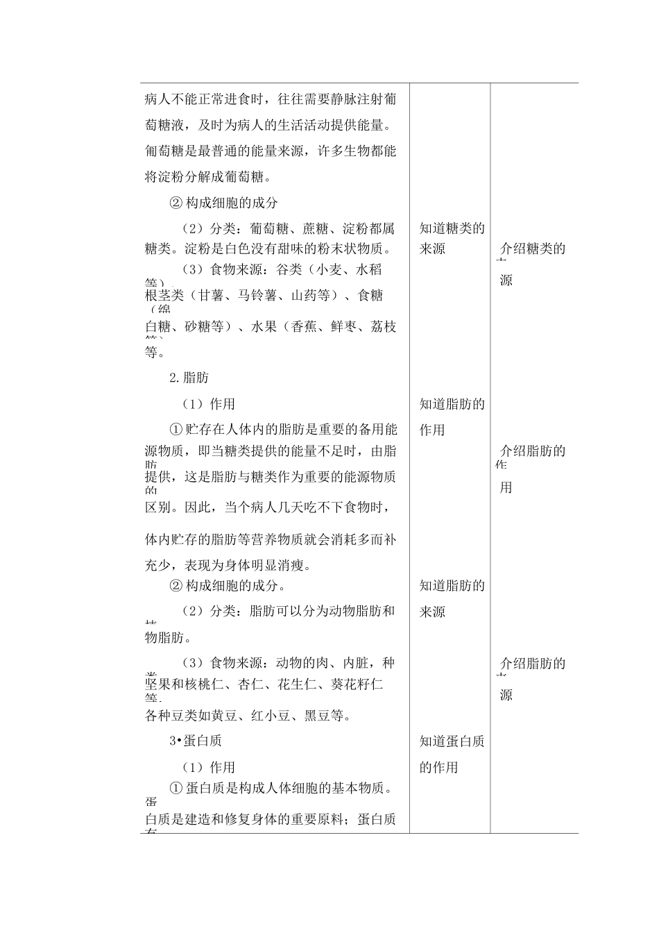 《食物中的营养物质》素养教案_第3页