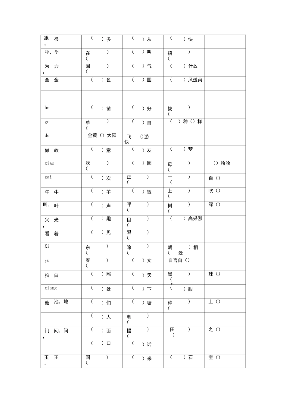 一年级语文易混字_第3页